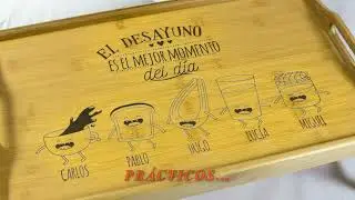 Regalos en madera grabada