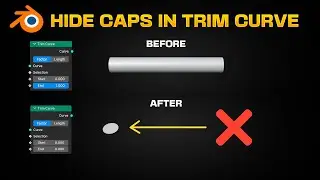 How to Hide Fill Caps with Trim Curve in Blender - Geometry Nodes