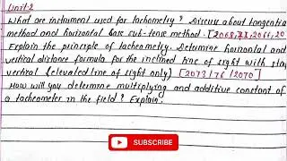IMPORTANT QUESTION DCE 5Th Semester || Surveying-lll 2080/081 || Theory