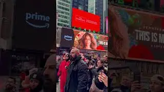 J.Lo promoting her #ThisIsMeNow Tour in Times Square.