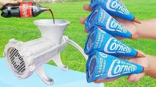 EXPERİMENT! COCOA ICE CREAM VS MEAT GRINDER Algida CORNETTO
