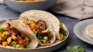 Jamaican Beef and Mango Tacos Recipe