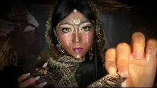 ASMR Roleplay 🏹 Chief’s Daughter Treats Your Wound (Trapped in a Cave, Mud Treatment)
