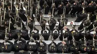 Iowa Hawkeye Marching Band at Women's Basketball Crossover at Kinnick Stadium Playing “On Iowa!”