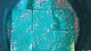 dyed and Fresh gym chalk blocks and metallic pigment 💚💙🤍 #freshgymchalk #dyedgymchalk #crunchyasmr