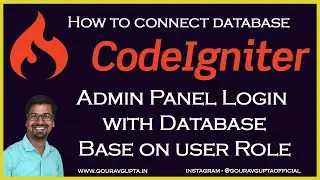 Codeigniter 3 - Admin Login System | Login with Authentication, Validation | User-Admin | Chapter #5