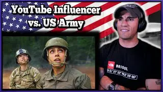 US Soldier reacts to Michelle Khare tries the Army