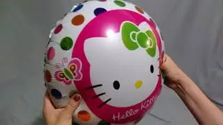 PUMP TO POP HELLO KITTY MYLAR BALLOON!!