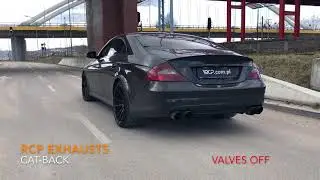 Mercedes-Benz CLS55 AMG | RCP Exhausts | Valved Cat-Back Exhaust