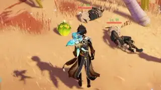 Fight hilichurl while he is sleeping