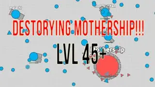 Diep.io - Destorying Mothership | Insane Gameplay w/ Max level(lvl 45)