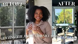 Home Decor Vlog || converting my BLAH sunroom into the bohemian library of my DREAMS