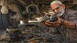 Unbelievable Pakistani Mechanics 😱 | Truck Rear Differential Gear Emergency Rebuild Mid-Road