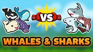 Super Auto Pets but we can only use WHALES & SHARKS