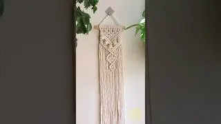 Tutorial👆Painel em Macramê! #macramepassoapasso #macrame #paineldemacrame #wallhanging