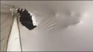 Кот порвал натяжной потолок
