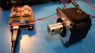 3020T with Arduino CNC shield - Stepper test.