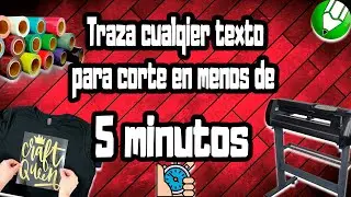 Vectoriza cualquier texto para corte en menos de 5 minutos😱😱⌚⌚