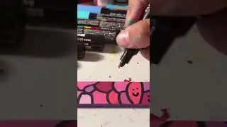 Painting A Stirring Stick But Only Using The Color Pink! #paint #poscaart #video #art