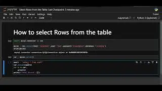 MySQL using Python - Select Rows from the Table