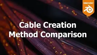 Cable Creation in Blender3D Method Comparison: Object Data-Geometry-Bevel vs Skin Modifier.