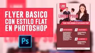 Flyer estilo Flat Design en Photoshop