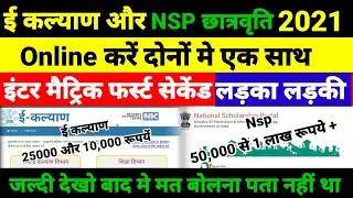Bihar Board 12th 10th Pass Scholarship 2021 | Nsp Scholarship 2021-22 | Inter Matric E Kalyan 2021