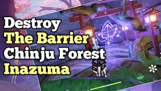 Destroy the barrier | Chinju Forest, Inazuma | Sacrificial Offering | Gameplay Genshin impact  AMG