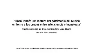Rosa Tekné. Charla abierta con Jazmín Adler y Lucía Stubrin