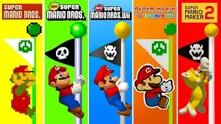 Evolution of Mario Hitting the Top of Flagpole in Super Mario Series (1985-2025)
