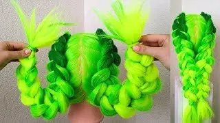 EASY WAY to Weave in Kanekalon. Two French Braids with Kanekalon.