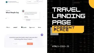 ADOBE XD TO HTML CSS --- TRAVEL LANDING PAGE - Ders 6 - Yorumlar Alanı