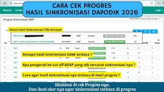 HOW TO CHECK THE PROGRESS OF 2026 DAPODIK SYNCHRONIZATION RESULTS | SOLUTIONS FOR UNRECORDED SYNC...