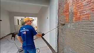 Como chapiscar com rolo de textura sem sujeira !