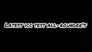 Latest icc test All-Rounder ranking 