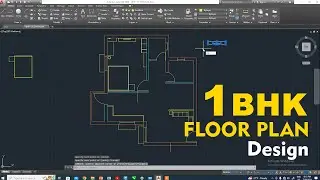 1Bhk Flat Floor Plan in AutoCAD | How to set up Furniture in Plan