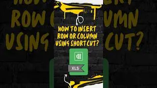 Insert Row/Column FAST! ⚡ Keyboard Shortcut #excelshortcuts #shorts #short #shortsfeed