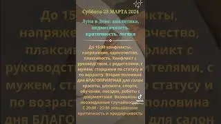 Прогноз 23 МАРТА 2024. 