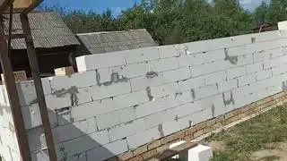 Оконные проемы в гараже 4×6 из газобетона своими руками. бюджетное строительство. гараж из блоков