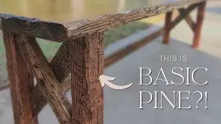 How I built a TEXTURED, BARNWOOD table out of $60 of construction lumber (EASY!)