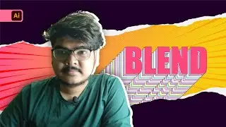 How to use the BLEND TOOL | How to blend shapes along a custom path |  Adobe illustrator tutorial.