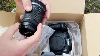 Unpacking Canon R7 in front of a courier on the street in 1 minute. Delivery set in Ukraine