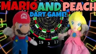 Mario and Peach Plays Dart Game!