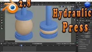 Hydraulic press Animation Tutorial in Blender 2.8 for Beginners - 2020
