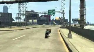 GTA IV - Unexpected Stunt Jump On Bike - WEEEEEEEEEEE