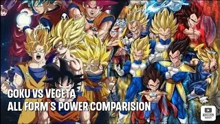 goku vs vegeta All form's power comparision[AMV]#subscribe #like