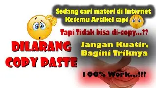 Tutorial cara Copy PDF yang tidak Bisa Di Copy Paste
