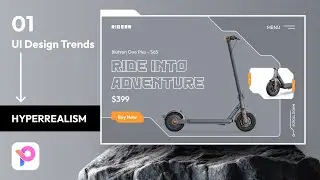 UI Design Trend 01 | Hyperrealism | Landing Page Design