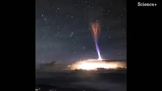 Gigantic jet lightning bursts that reach toward space