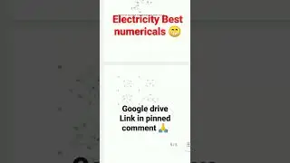 Electricity best numerical 🤯 free | Download pdf |